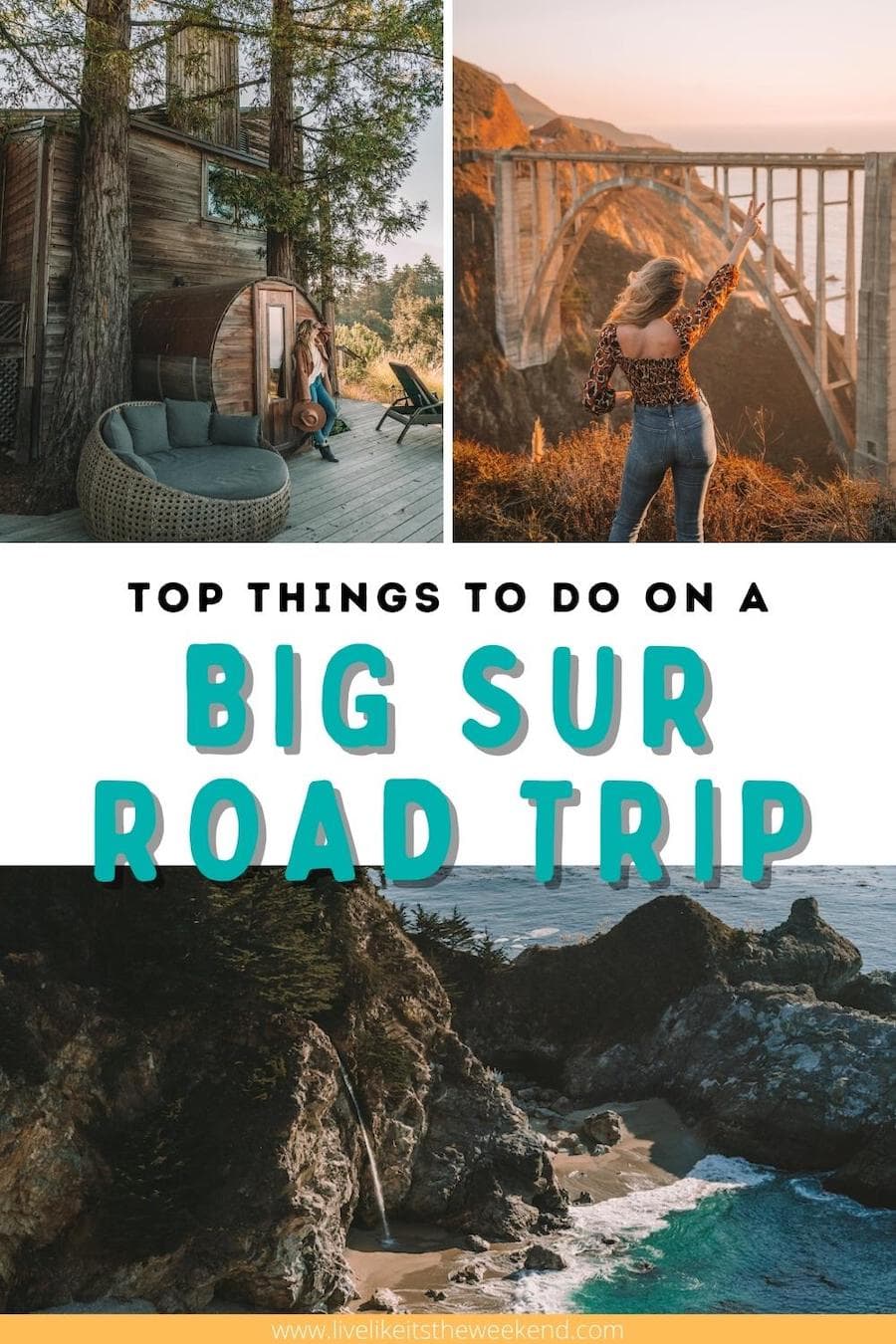pin cover for Big Sur road trip guide