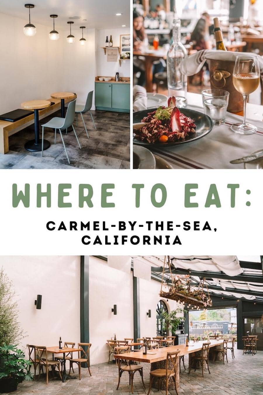 Best restaurants in Carmel blog post pin cover