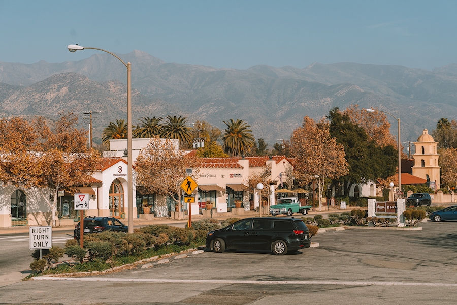 Downtown area in Ojai