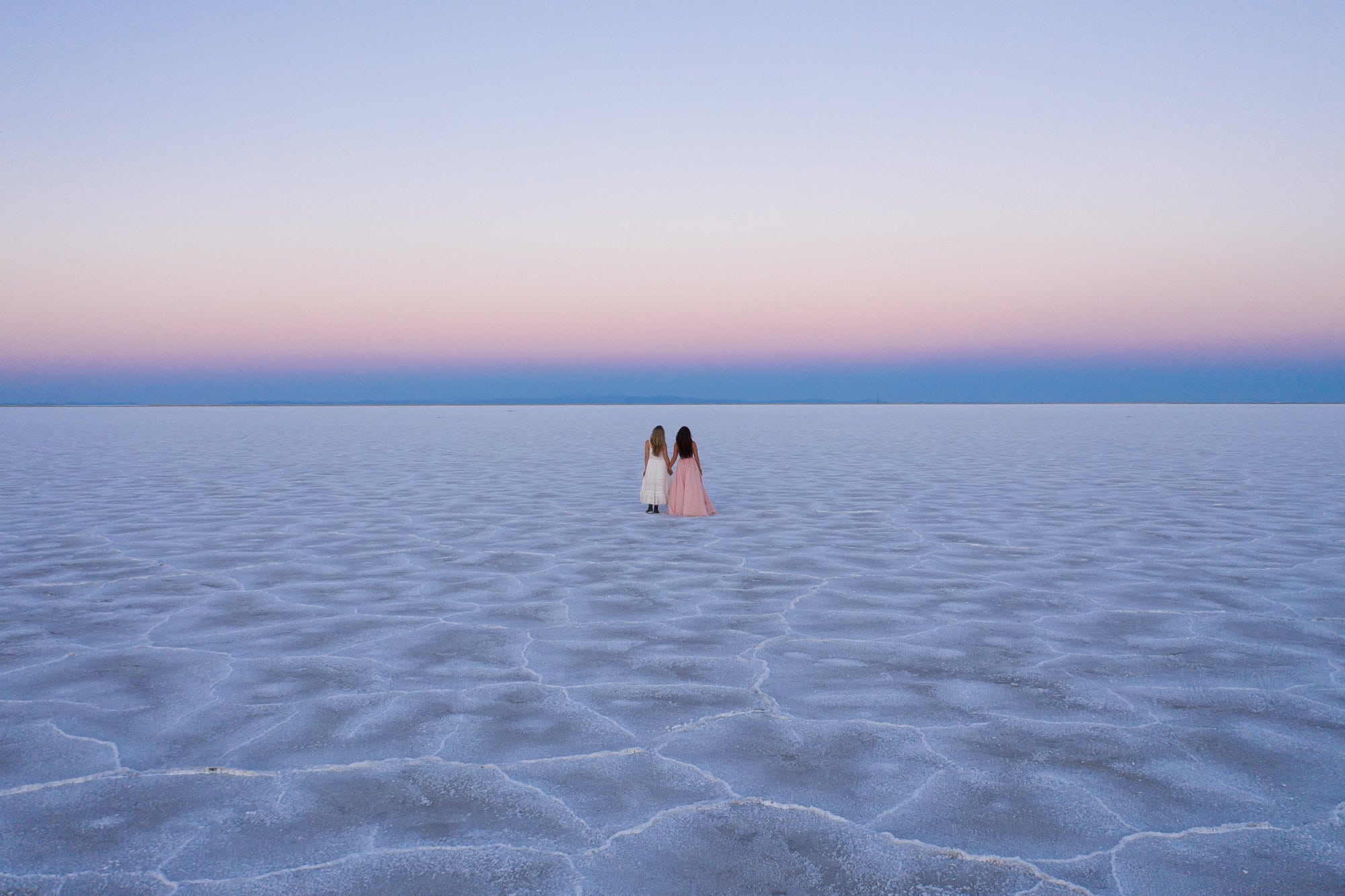 Michelle Halpern posing for Bonneville Salt Flats blog