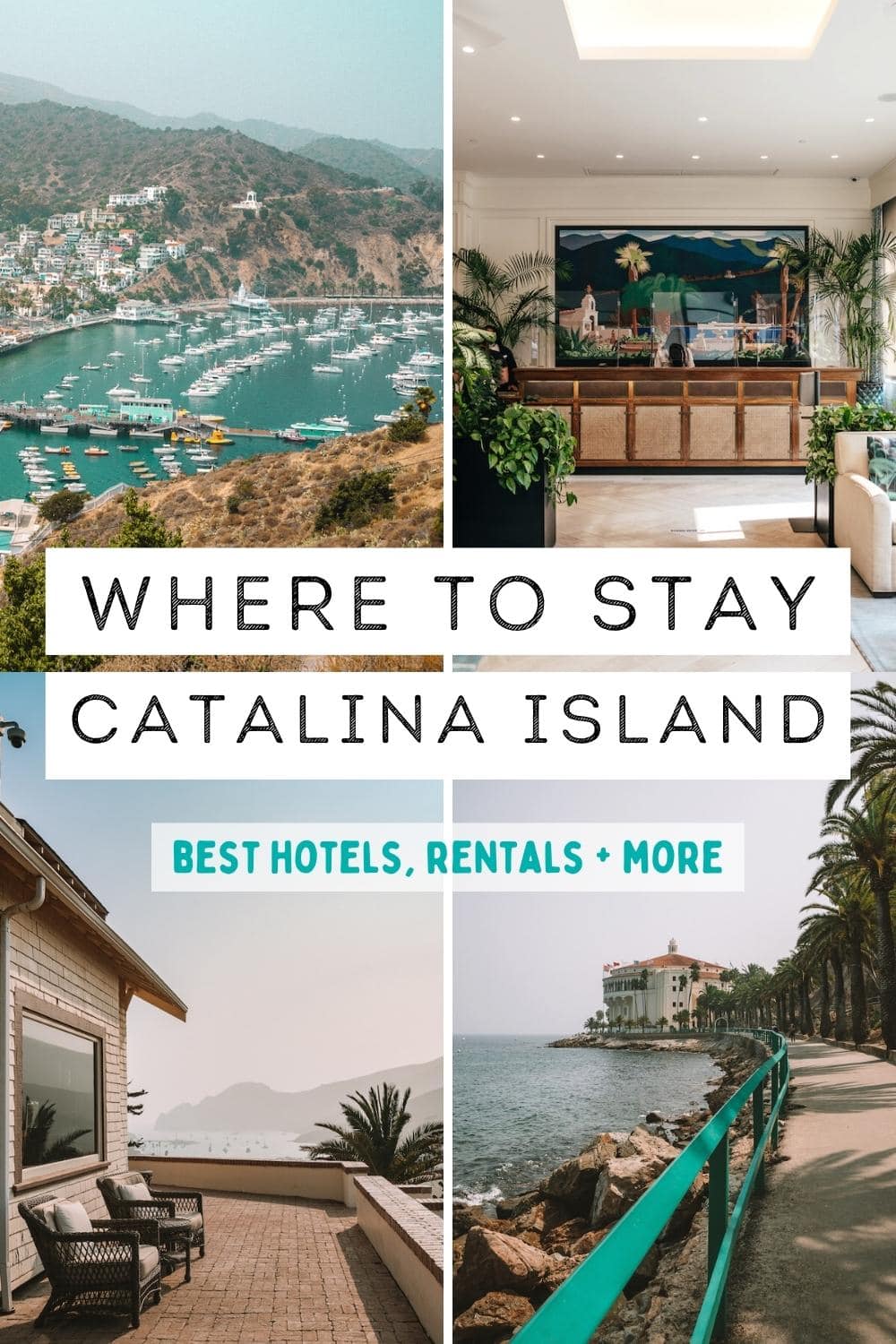 pin cover for blog post on where to stay in catalina island, california
