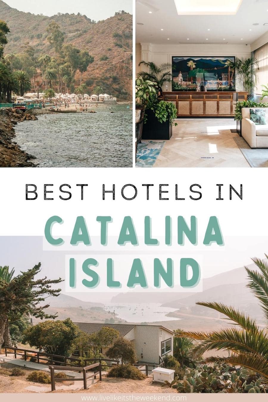 pin cover for blog post on where to stay in catalina island, california