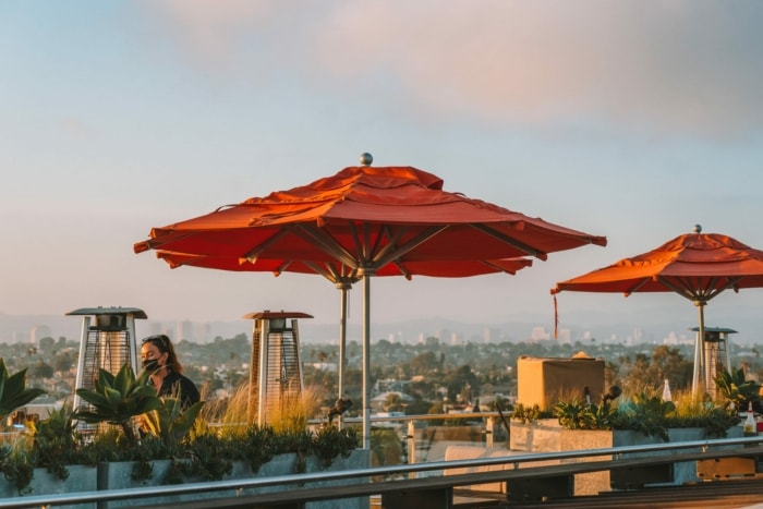 High Rooftop Lounge views at Hotel Erwin