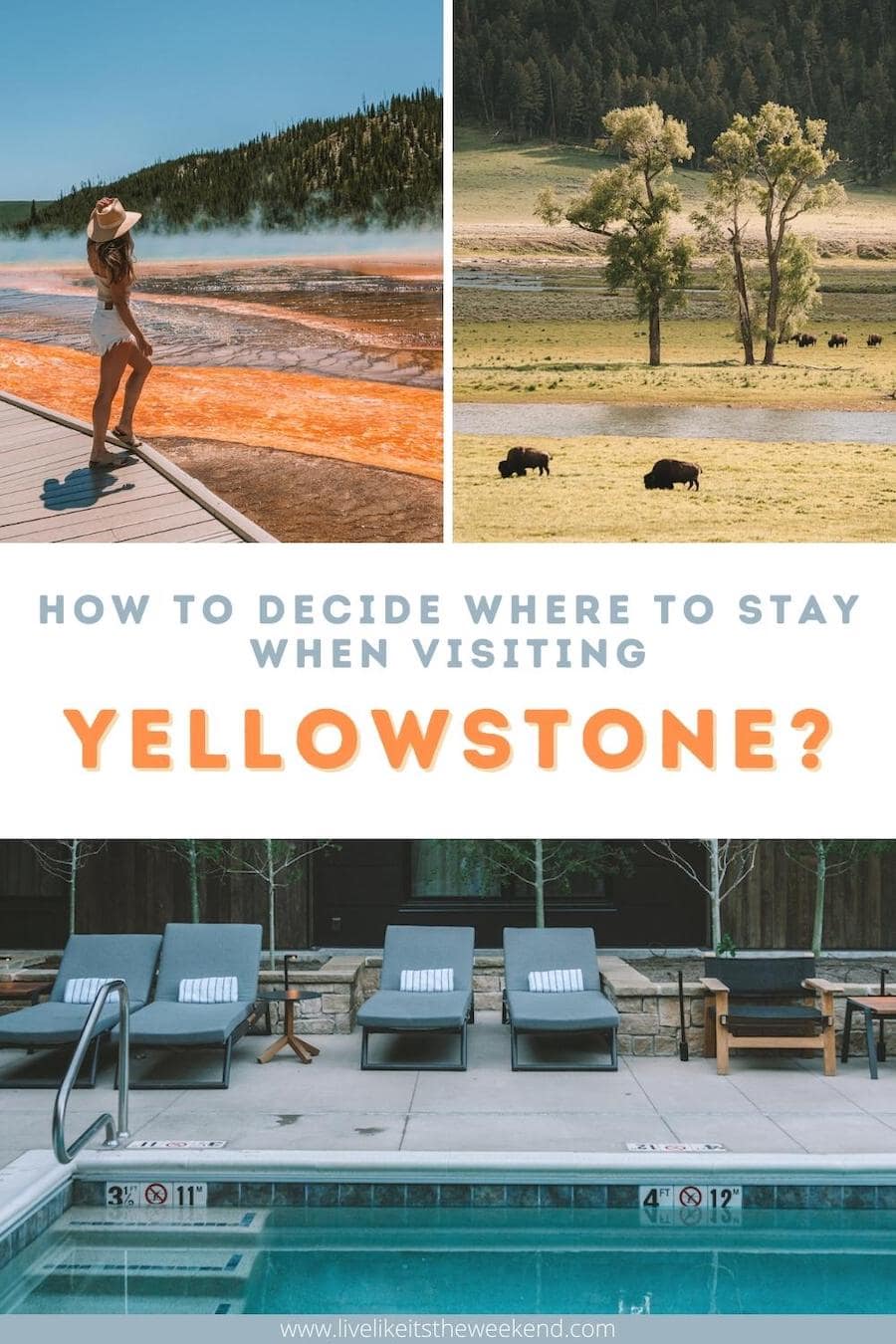 Pin cover for Yellowstone accommodation guide blog post