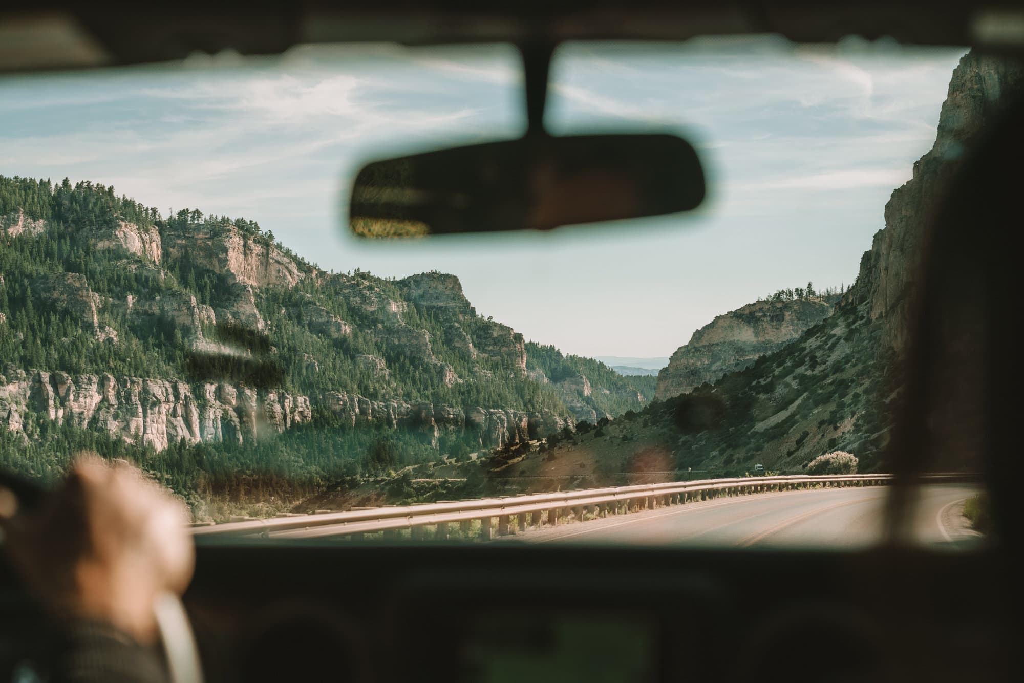 Driving near Wyoming