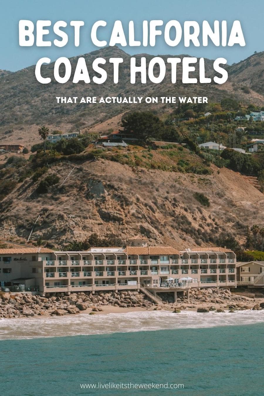 California coast hotel pin cover
