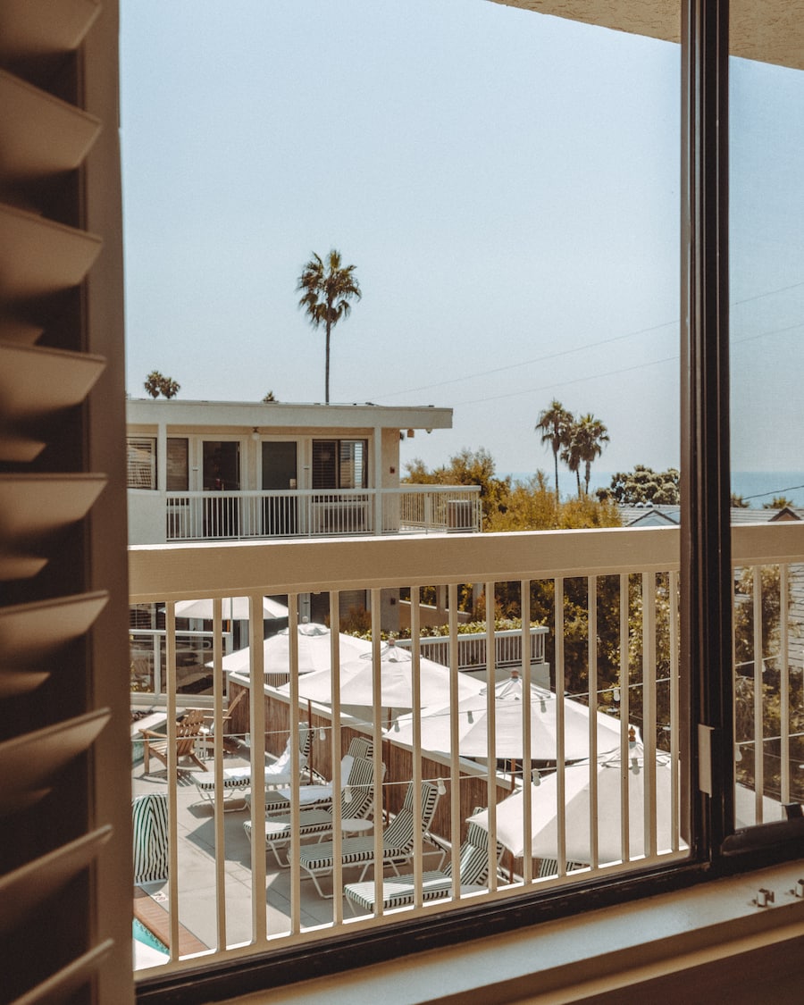 View from inside room at Laguna Beach House