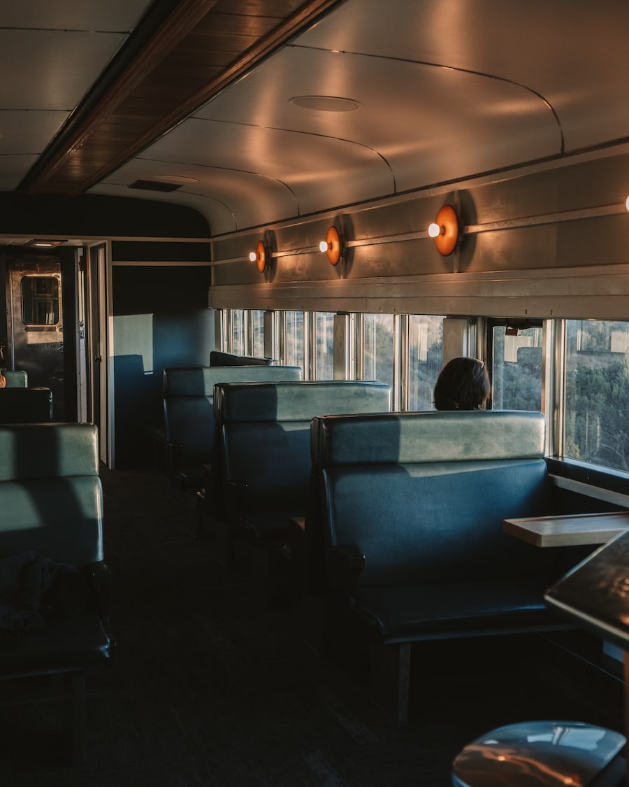 Sky Railway interior in Santa Fe