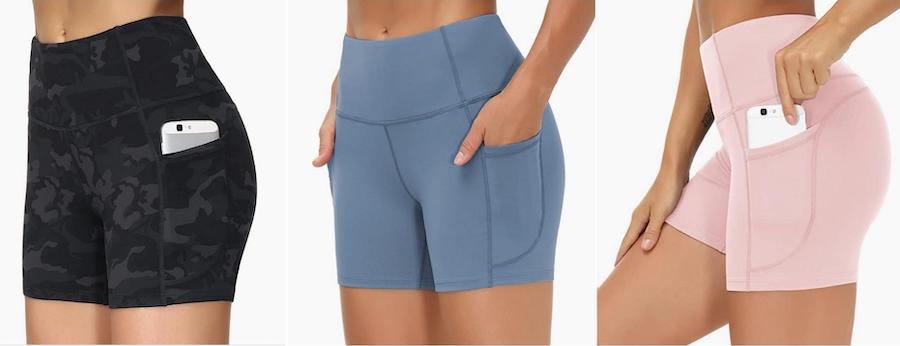 Travel workout shorts from Amazon