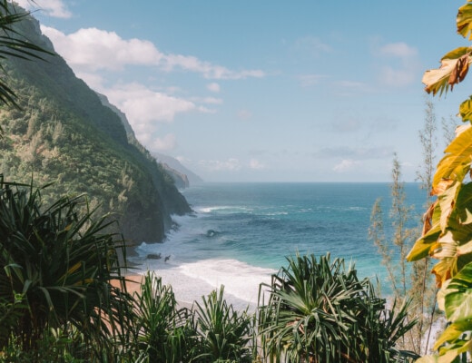 View from the Kalalau Trail in Haena State Park, Travel guide Kauai