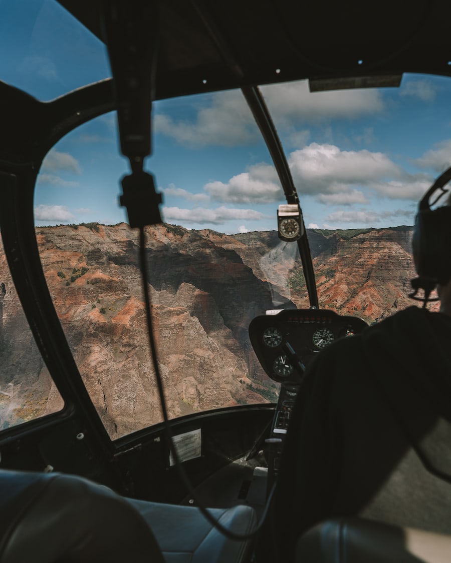Inside doors-off helicopter tour in Kauai travel guide
