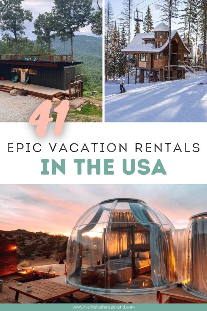 Pin cover for Coolest Airbnbs in the United States blog post