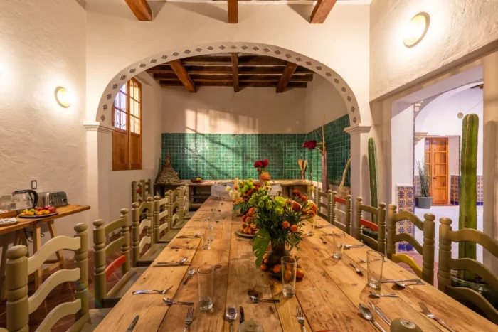 Grana B&B Oaxaca dining room interior (where to stay in Oaxaca)