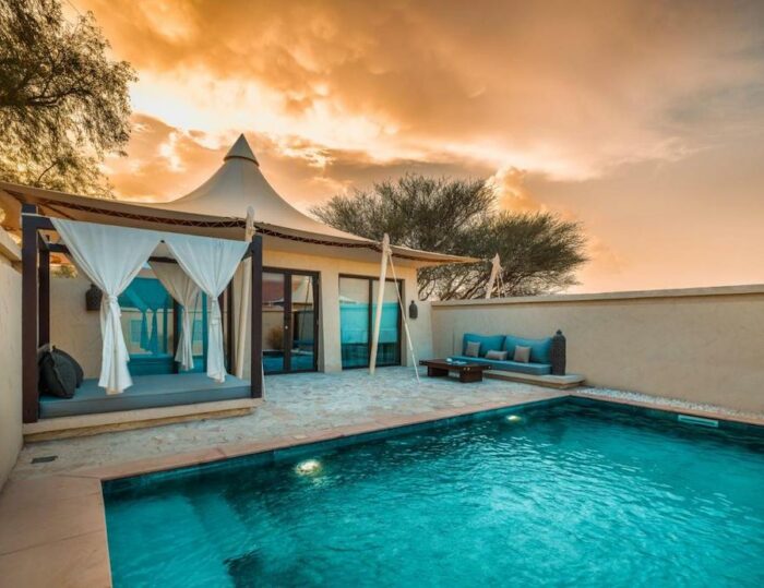 Villa with a private pool in the back at Desert Nights