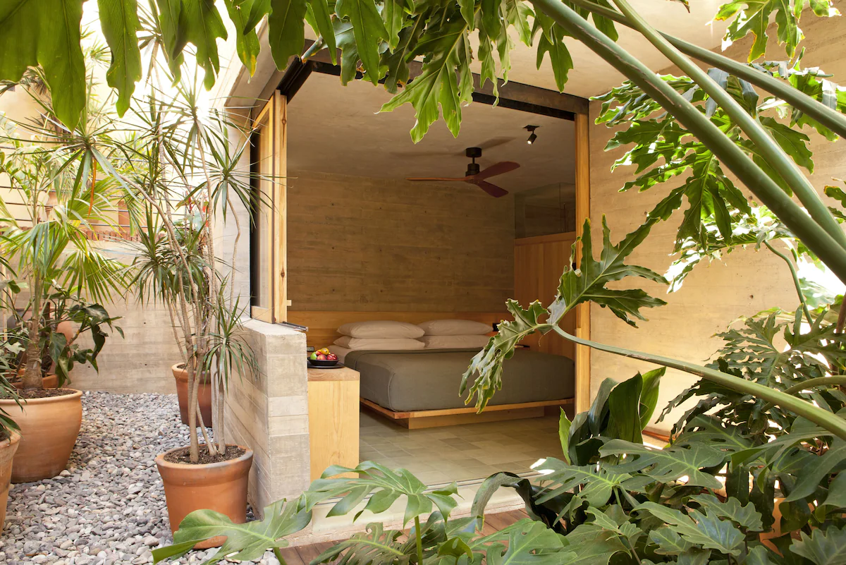 Interior of rooms at Hotel Escondido in Oaxaca