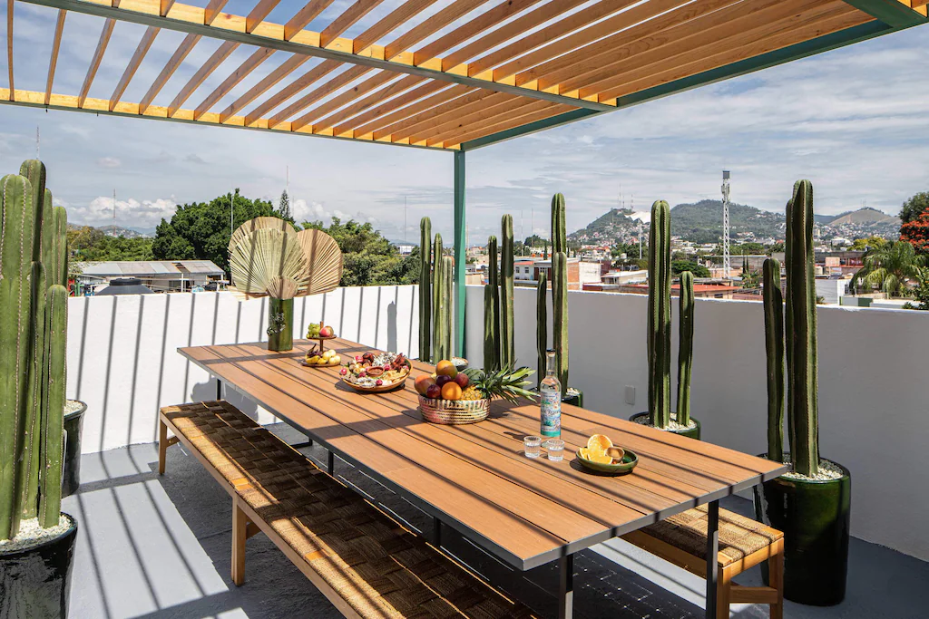 Rooftop of villa for large groups in Oaxaca