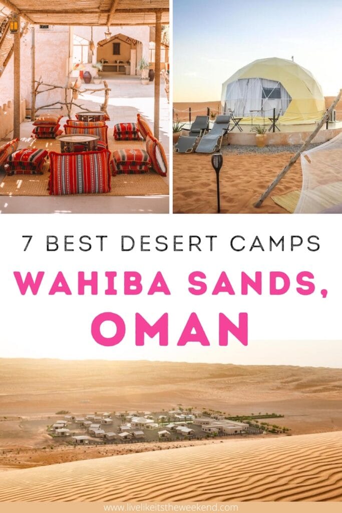 Best Desert Camps in Oman blog post pin cover