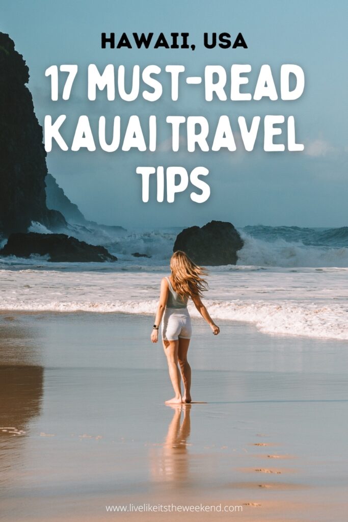 Kauai travel tips blog post pin cover