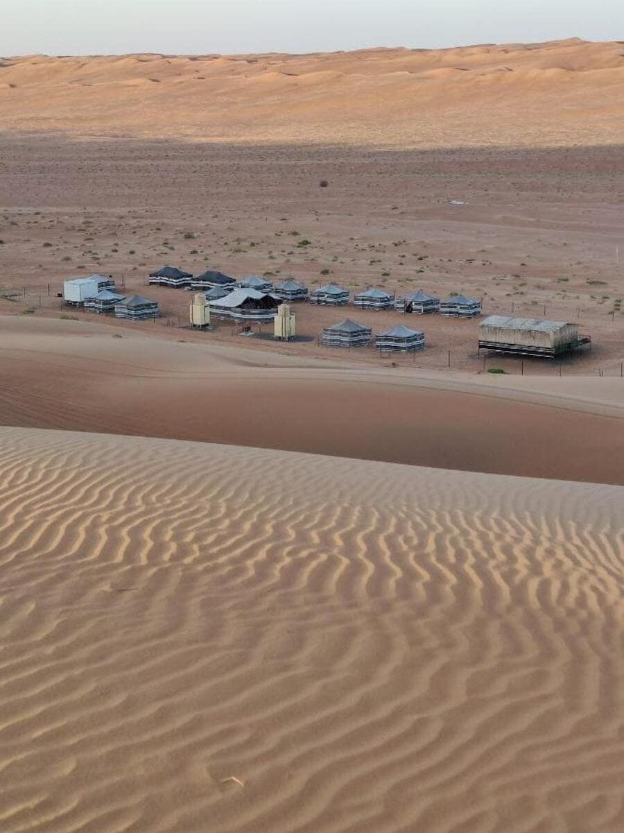 Sandglass Camp from a distance