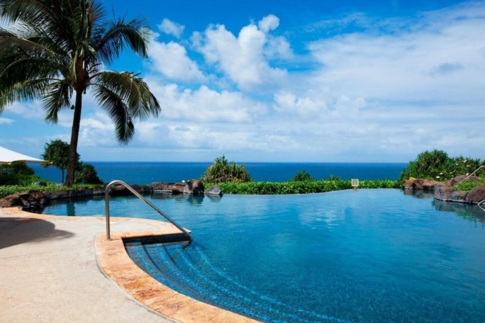 Pool view overlooking the ocean