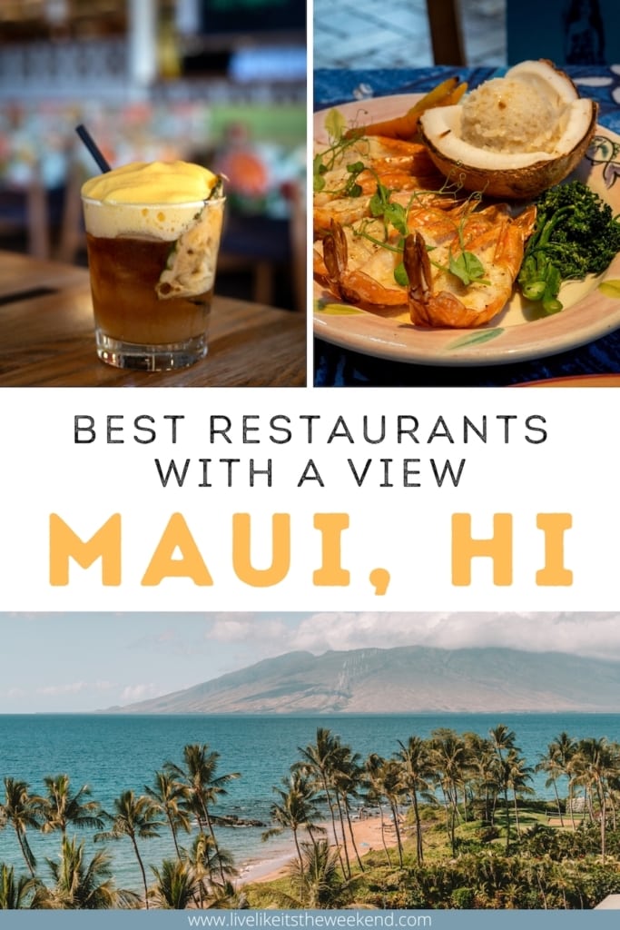 Pin cover for Maui restaurants blog post