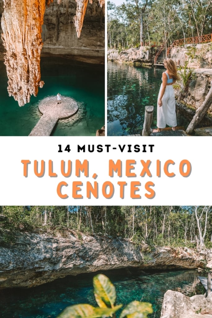 Best Tulum cenotes blog post pin cover