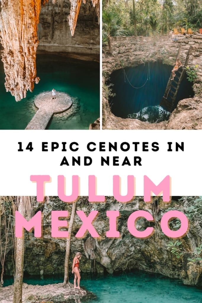 Best Tulum cenotes blog post pin cover