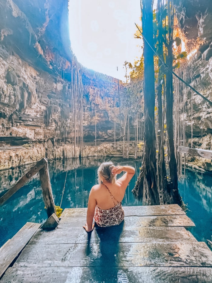 Anissa Borchradt at Cenote Oxman
