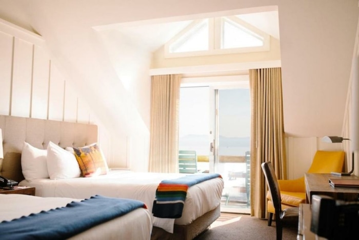Bright and airy room interior at Sunnyside Resort, Lake Tahoe