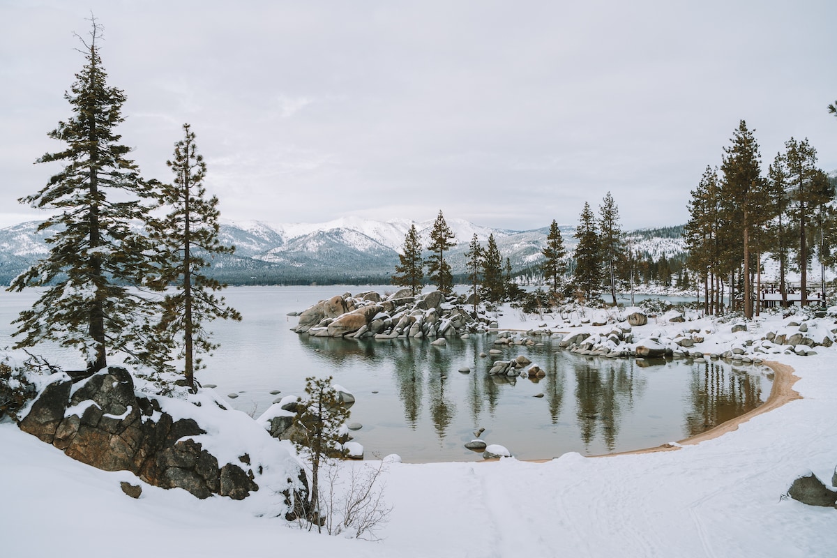 Snowy views from Sand Harbor State Park