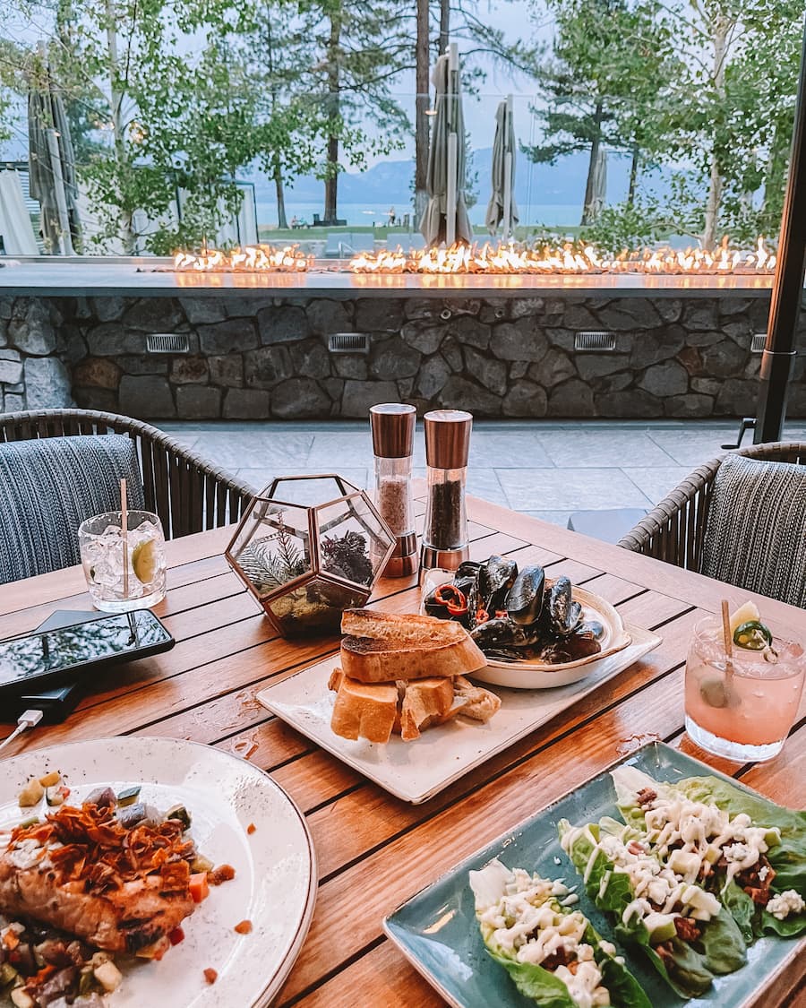 Fancy dinner at the Edgewood Restaurant in Lake Tahoe