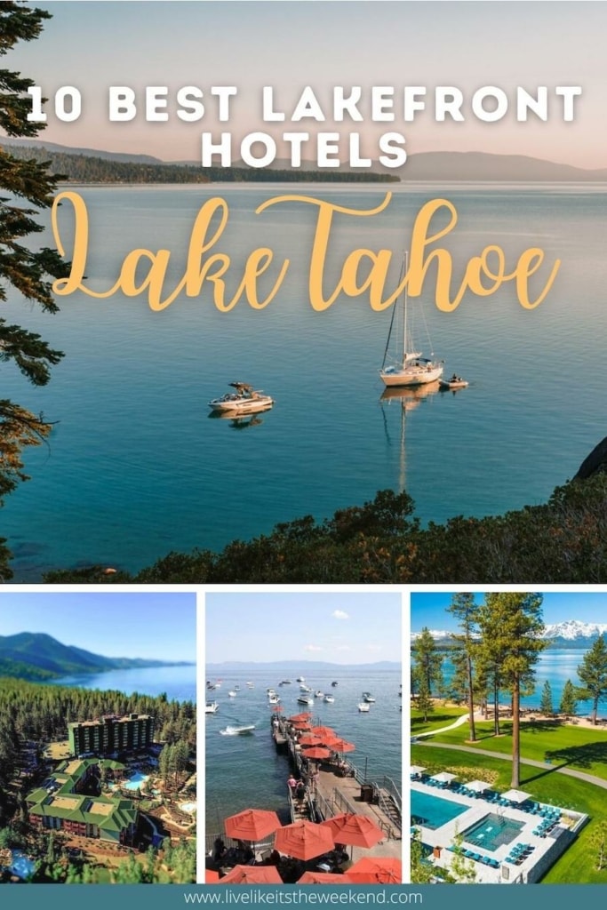 Lake Tahoe hotels lakefront blog post pin cover