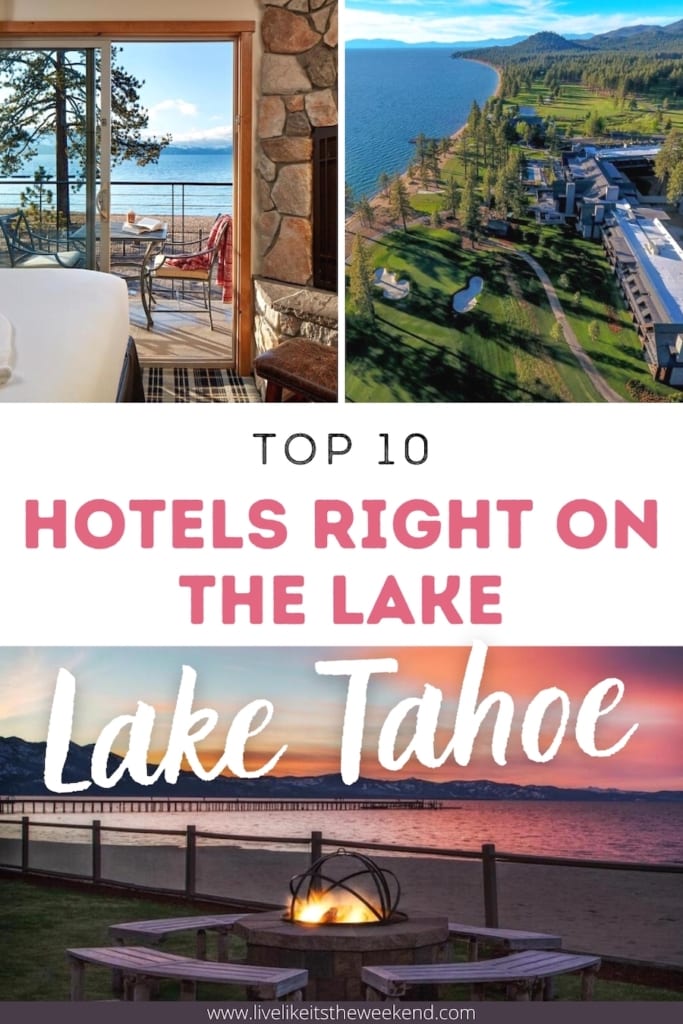 Lake Tahoe hotels lakefront blog post pin cover