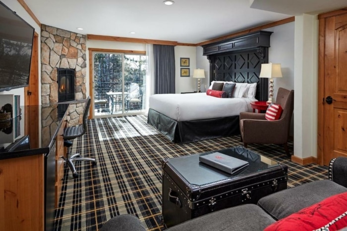 Guest room design at Landing Resort and Spa, South Lake Tahoe