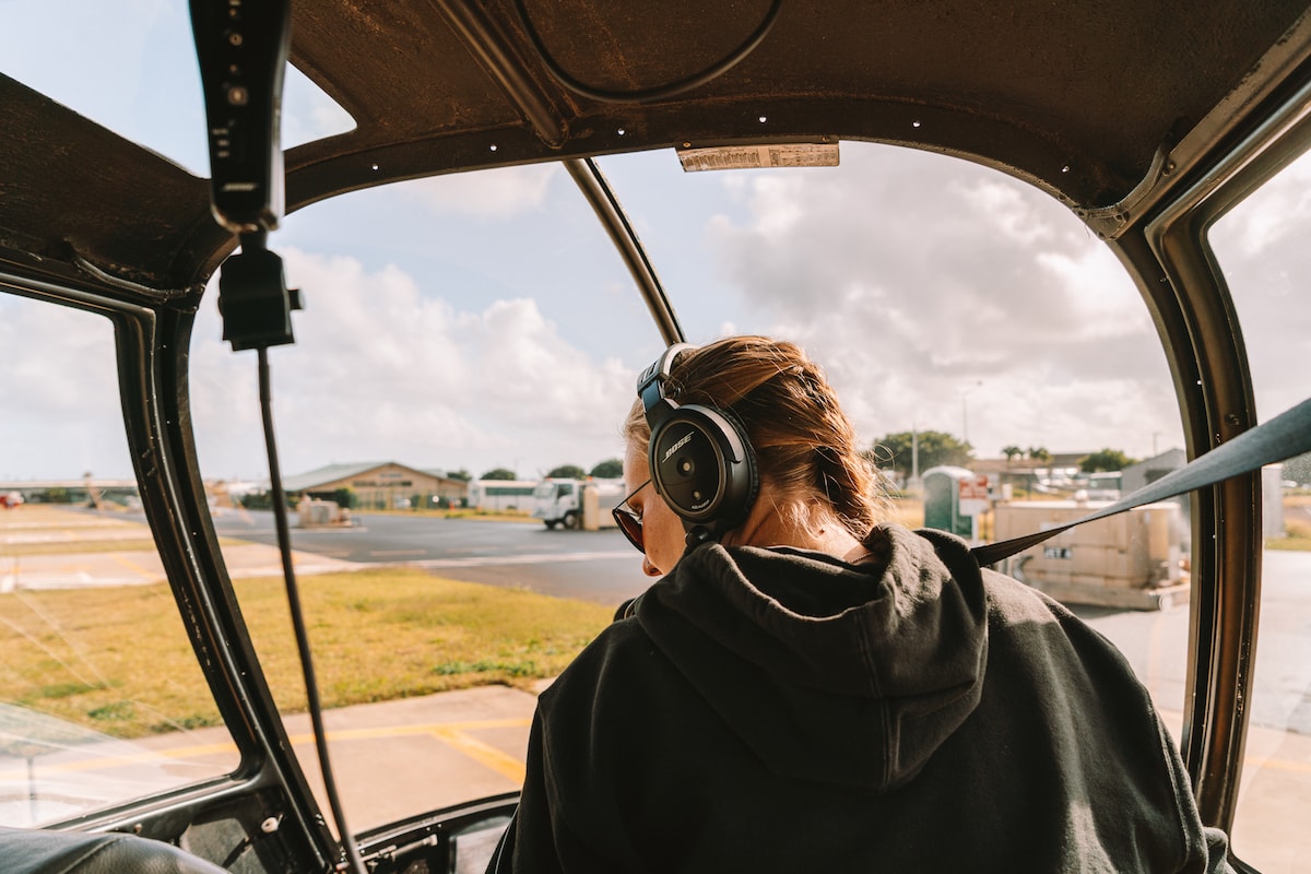 Pilot getting ready for takeoff at the Lihue Airport