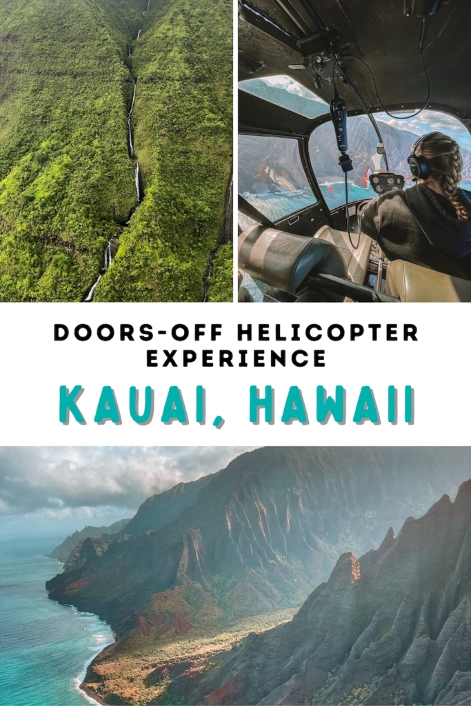 best Kauai doors off helicopter tours blog post pin cover
