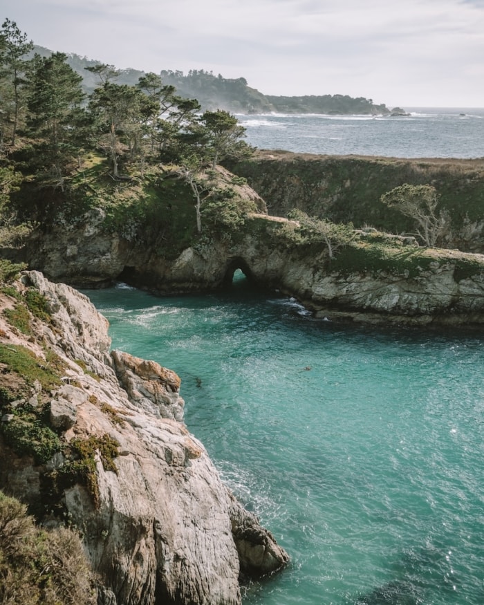 Turquoise water at China Cove in Point Lobos State Natural Reserve