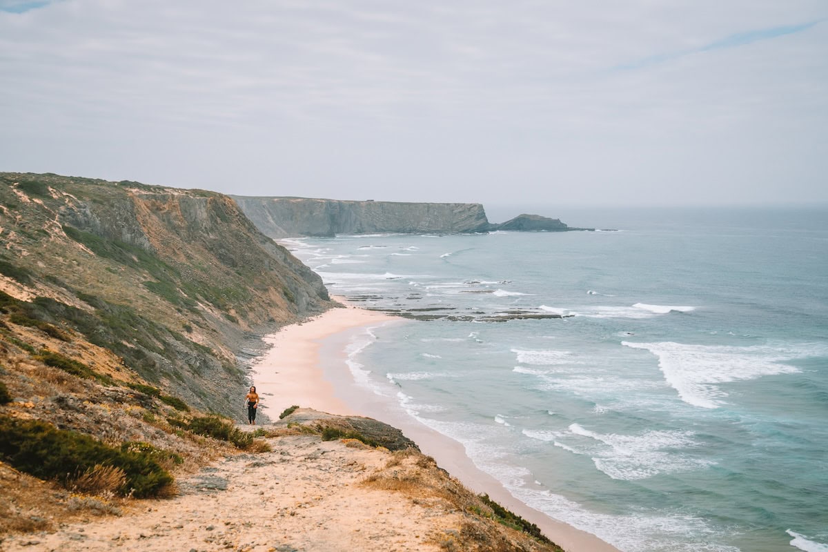 Dramatic cliffs at Praia da Pipa, one of the best beaches in Western Algarve