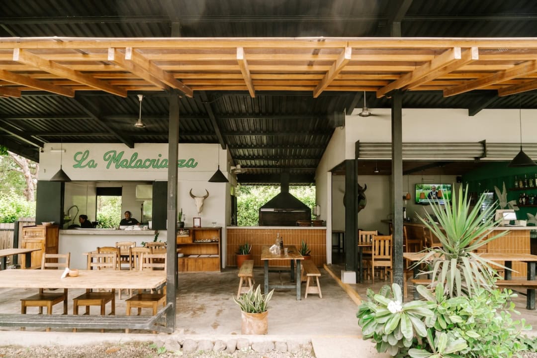 View from the outside of La Malacrianza in Nosara