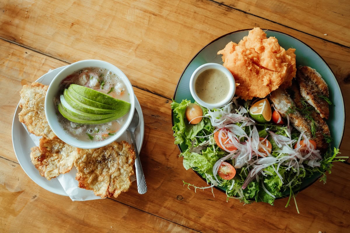 Ceviche and catch of the day at La Malacrianza