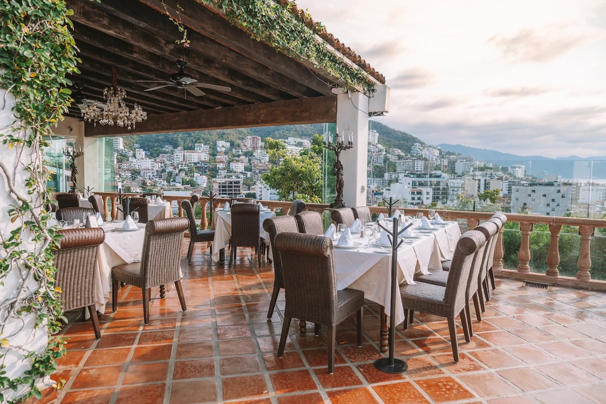 View of Puerto Vallarta from Casa San Angel patio 