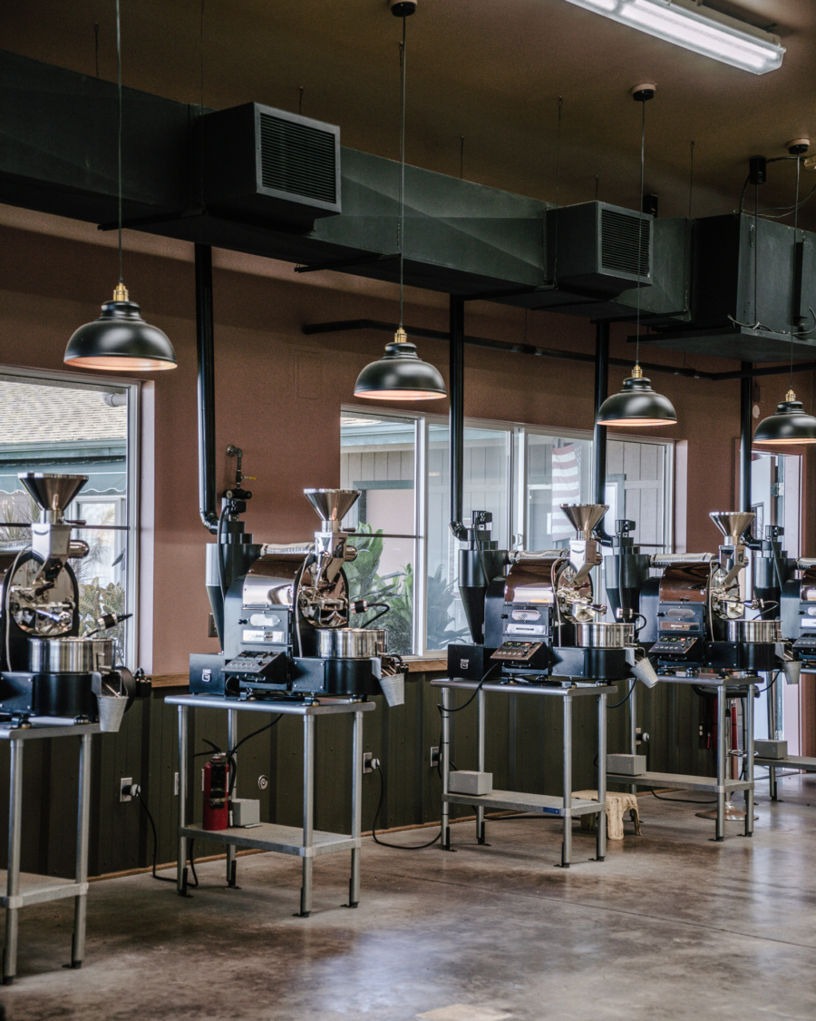 Coffee shop at Big Island Coffee shop at Big Island, Hawaii, featuring coffee grinding machines to create your own blend.
