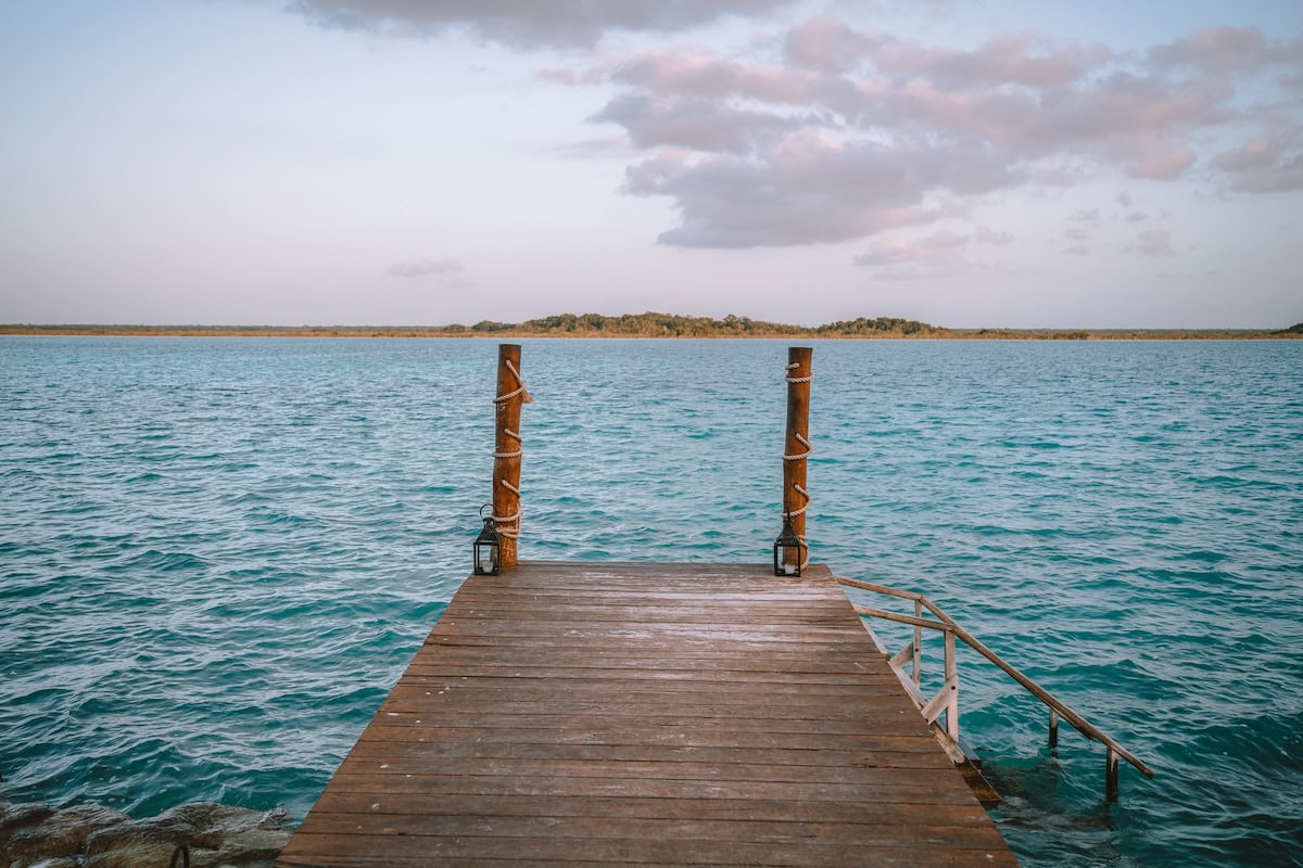 dock Bacalar Lagoon Dock that leads directly to the Bacalar Lagoon