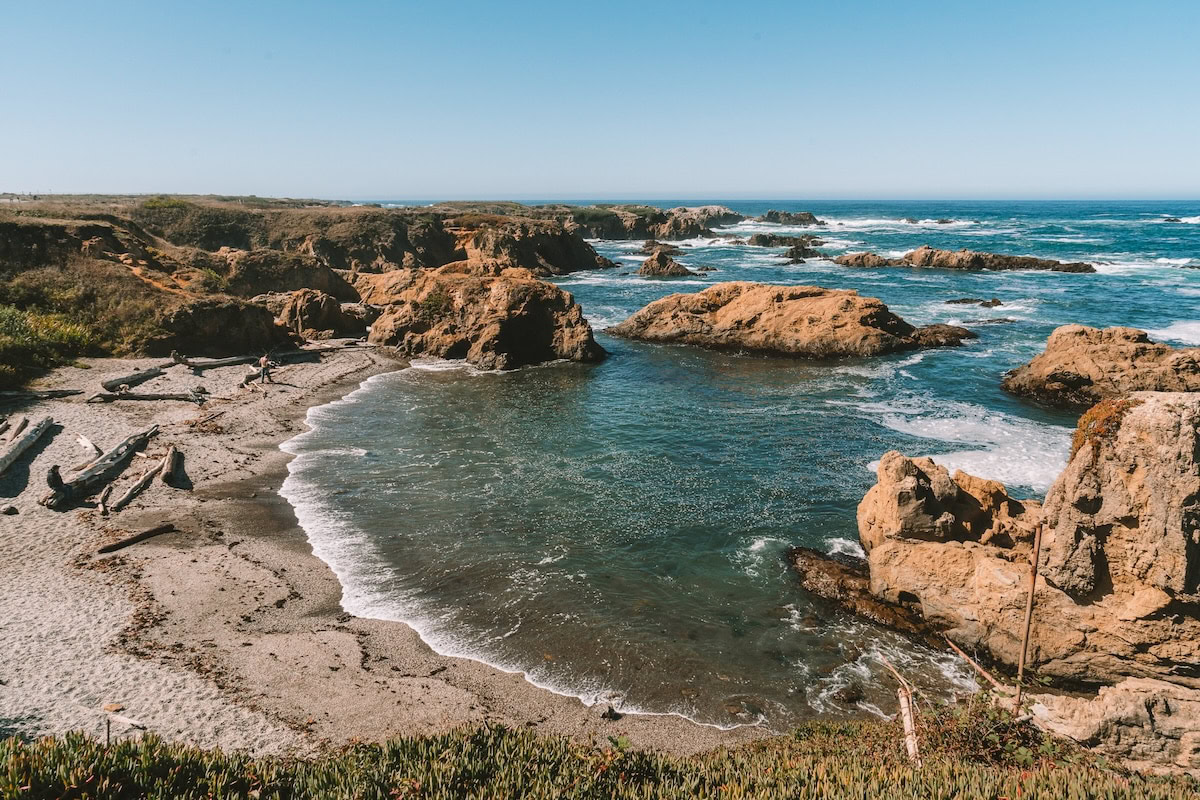 rocky looking sand Beach with rocky looking sand in Northern California