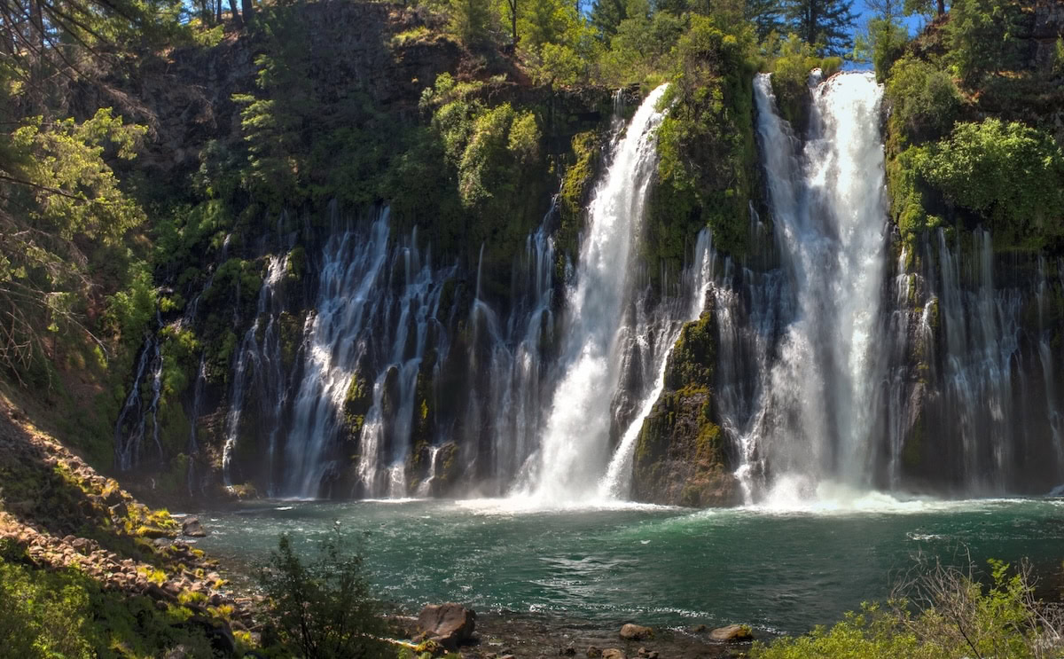 Sunny day at Burney Falls Sunny day at Burney Falls