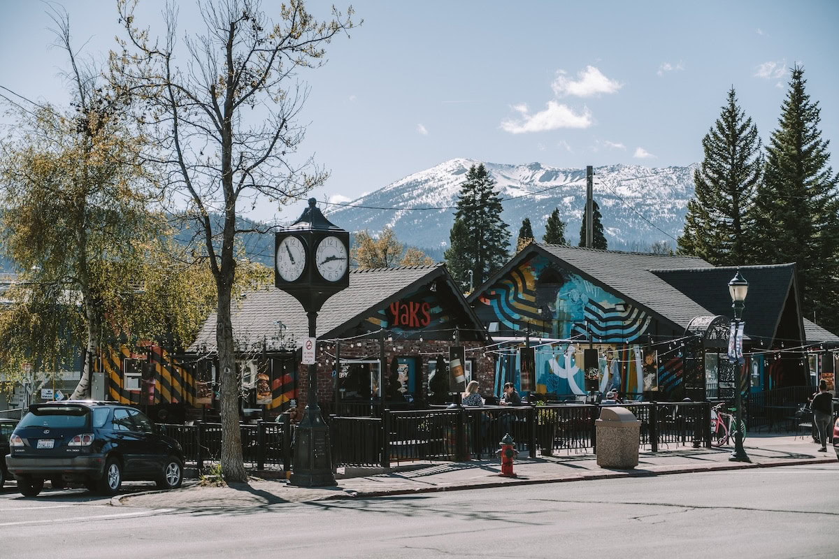 Yaks restaurant Yaks restaurant during daytime with snow capped mountains in the background