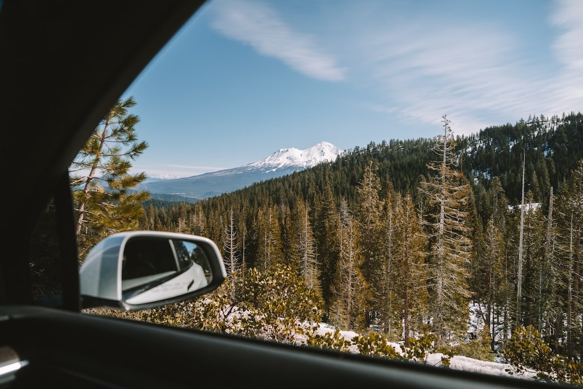 Shasta-Trinity Wildnerness Perspective of Shasta-Trinity Wildnerness from inside a car