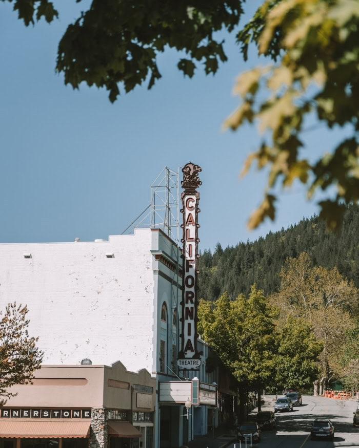 Retro California sign in Dunsmuir Retro California sign in Dunsmuir