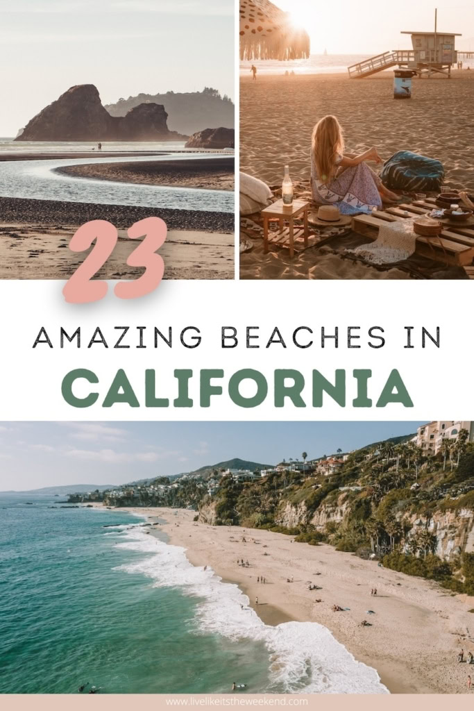 23 amazing Beaches in California Pin cover for blog post on the best beaches in California
