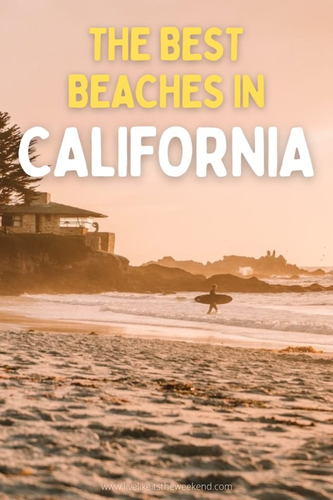 amazing Beaches in California Pin cover for blog post on the best beaches in California